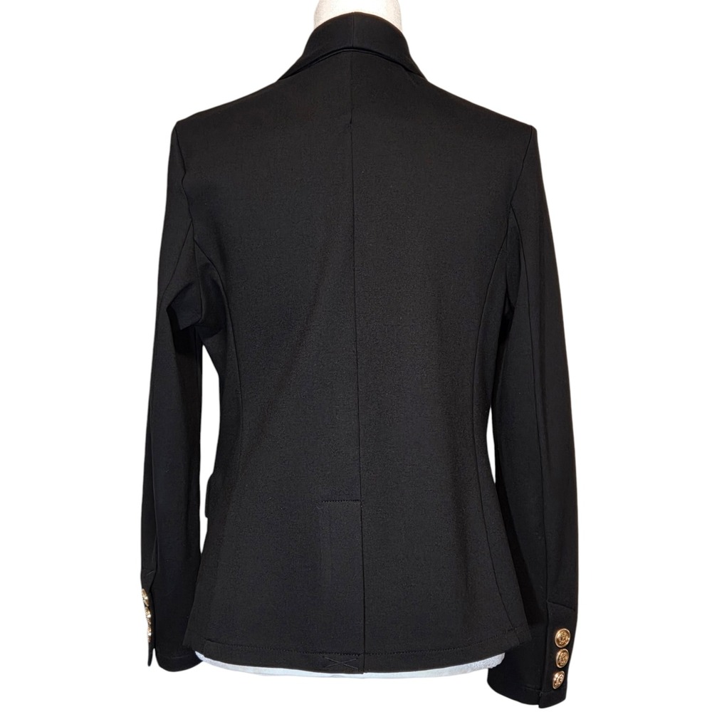 Joie Black Double Breasted Blazer Womens Small Preppy Old Money Stretch Career - Picture 2 of 11